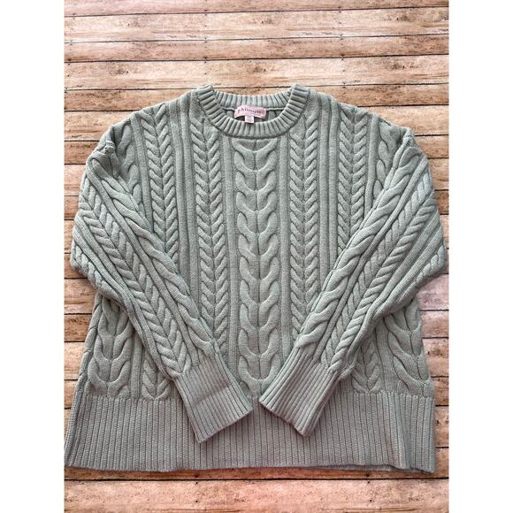 Philosophy Sweaters - Philosophy Cable Knit Fisherman Preppy Cozy Soft Boho Crewneck Sweater M